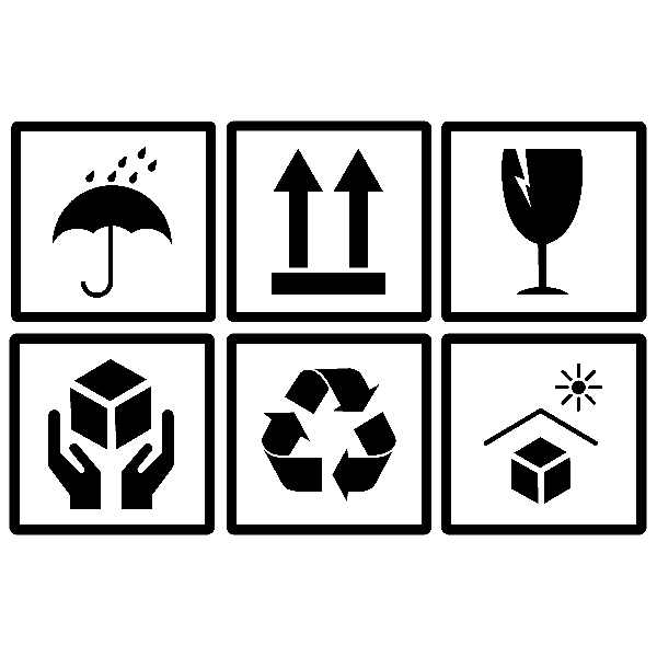 Caution Labels for Carton Boxes (Sphere)