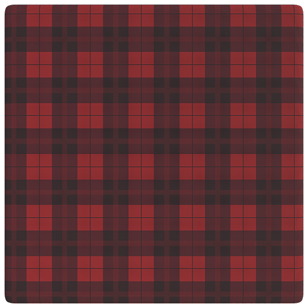 Red Tartan Pattern Fabric Texture (Plane)
