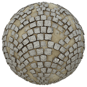 Fan Shape Cobblestone Pavement Texture