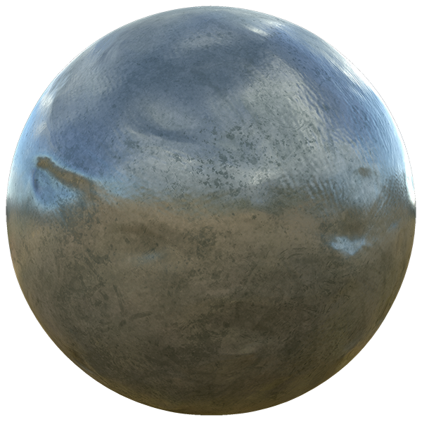 Hammered and Oxidized Metal Plate Texture (Sphere)