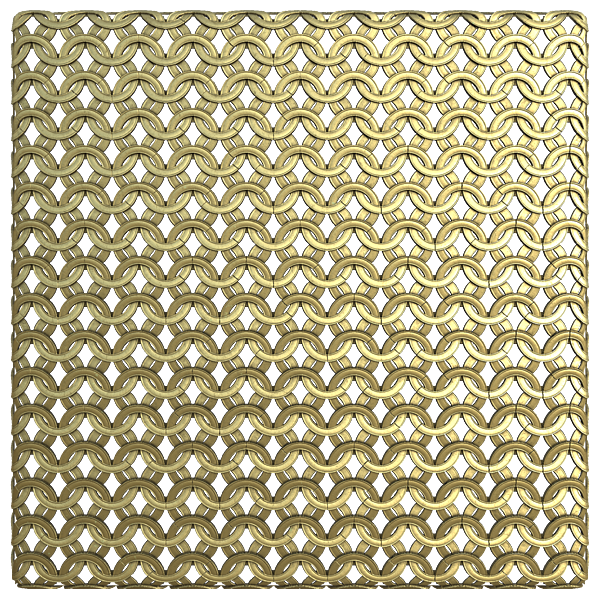 Circular Flat Gold Chainmail (Plane)