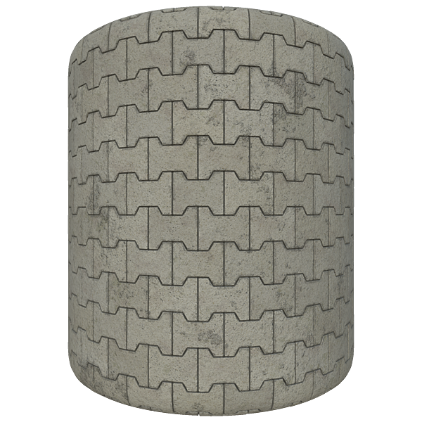 I Shape Interlocking Paver Blocks (Cylinder)